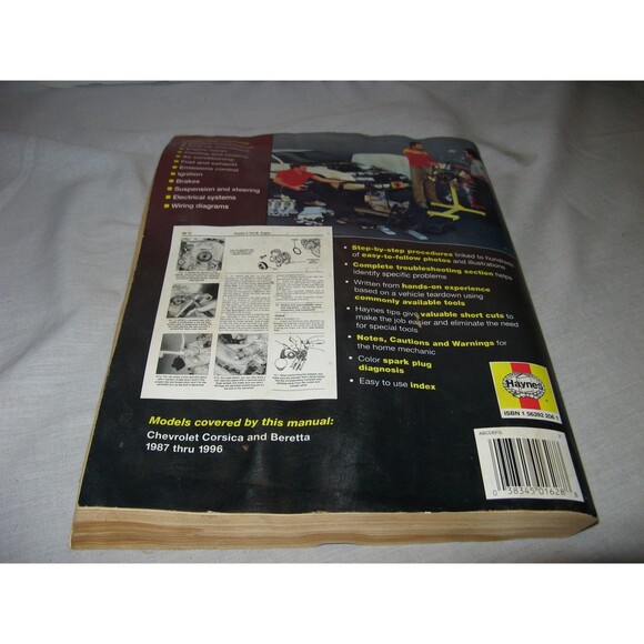 Haynes Auto Repair Manual Chevrolet Corsica & Beretta 1987 thru 1996 #24032 - Picture 2 of 2